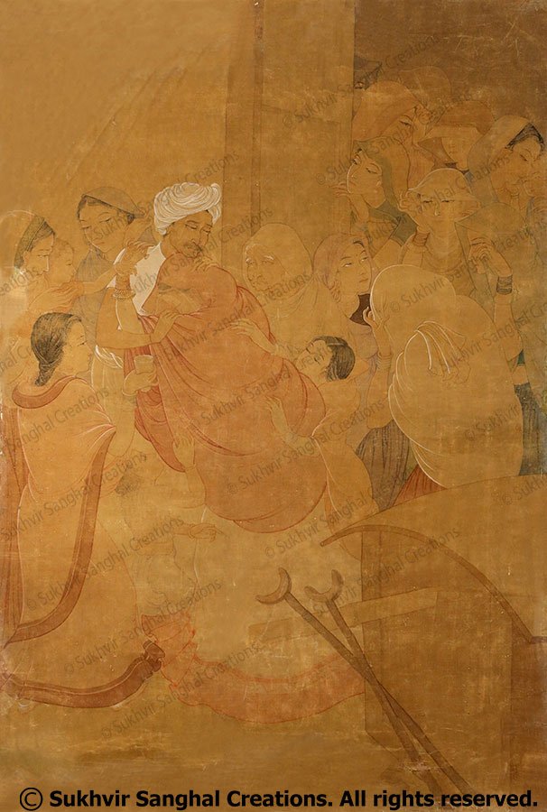 Farewell of the bride painting by sukhvir sanghal